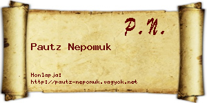 Pautz Nepomuk névjegykártya